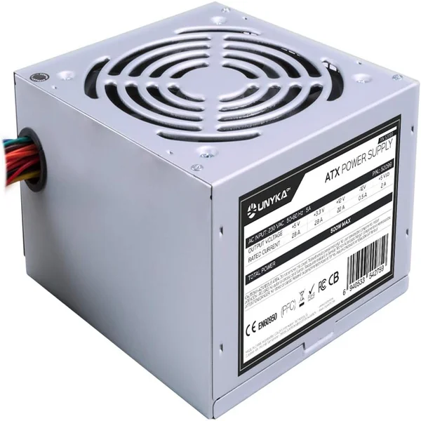 PC ATX 500W Power Supply - Silver