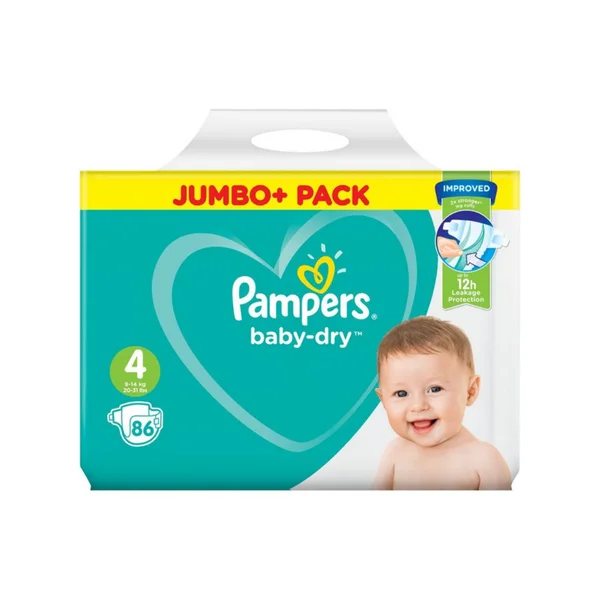 Pampers Baby Dry Diapers Belt System (4 Maxi) 8-14kg 44Pcs (Saudi)
